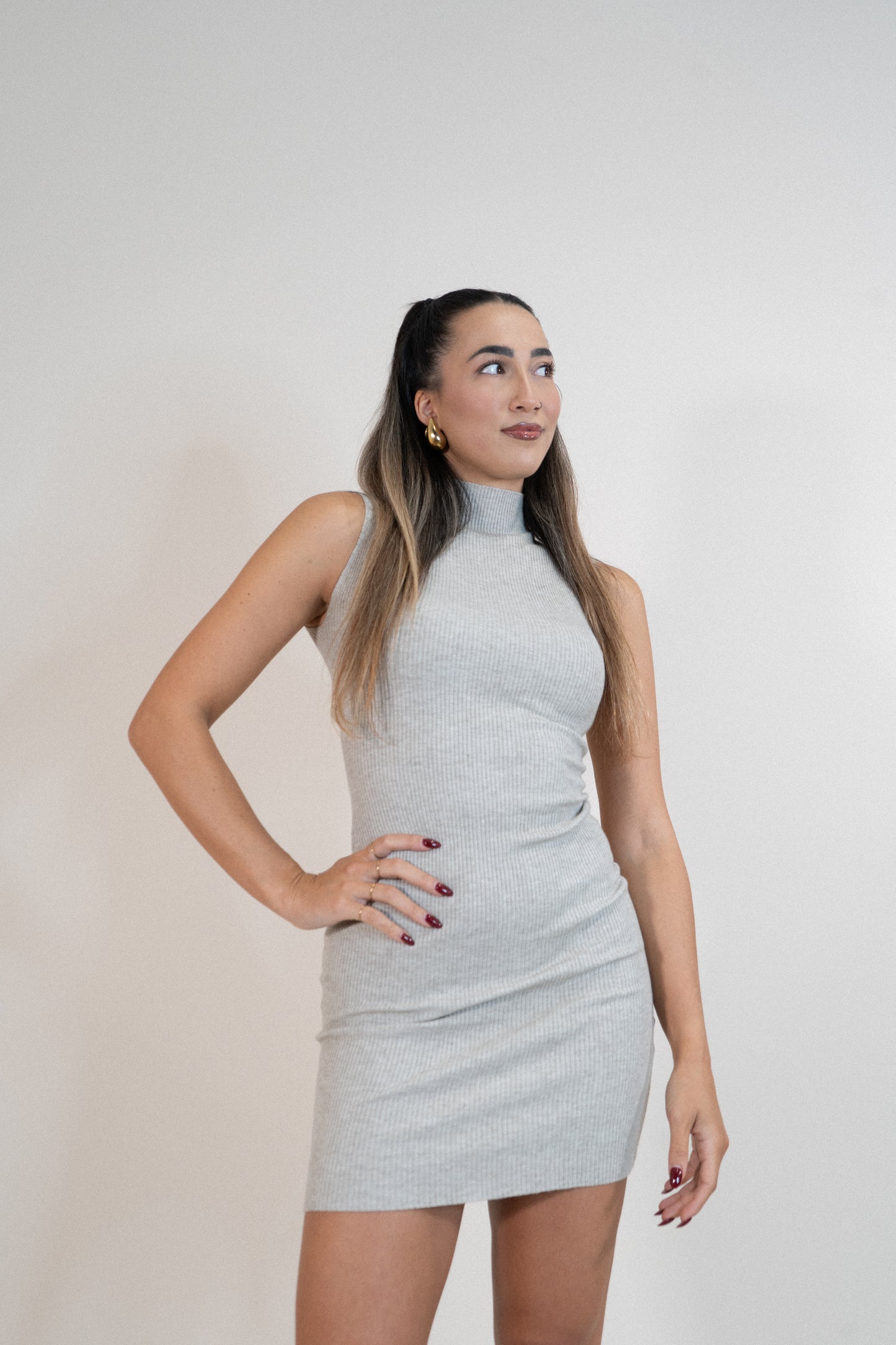 VESTITO MIDI IN MAGLIA